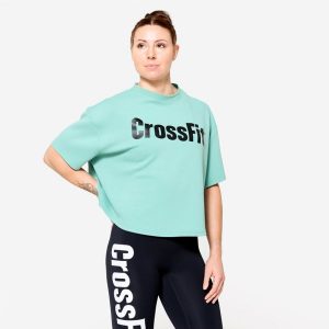 Koszulka fitness damska CrossFit® krótki rękaw. Bluzki NORTHERN SPIRIT, s, bez wzorów, sportowe, bez kołnierzyka, bez ramiączek. W wyprzedaży za 129,99 zł.