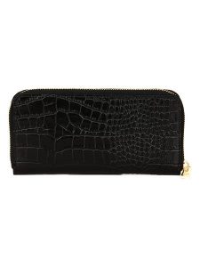 Anna Morellini Skórzany portfel "Sigismonda" w kolorze czarnym - 20 x 10 x 3 cm rozmiar: onesize. Czarne portfele Anna Morellini, bez wzorów, z materiału. Za 173,99 zł.