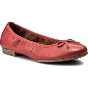 Baleriny TAMARIS - 1-22116-20 Chili Leather 565. Czerwone balerinki marki Tamaris, z materiału. W wyprzedaży za 179,00 zł.