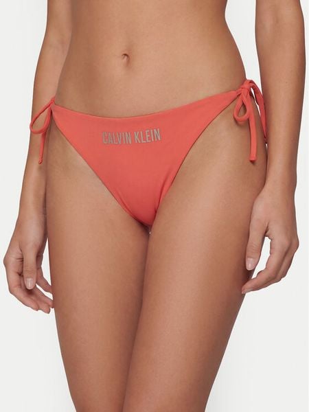 Calvin Klein Swimwear Dół od bikini LV00Q61220 Różowy. Czerwone bikini Calvin Klein Swimwear, bez wzorów, z syntetyku. Za 189,99 zł.