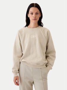 Gap Bluza 765585-36 Beżowy Regular Fit. Brązowe bluzy GAP, xxs, bez wzorów, z bawełny, bez kaptura. Za 179,99 zł.