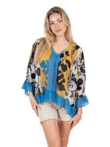 Isla Bonita by SIGRIS Bluzka ze wzorem rozmiar: S. Bluzki Isla Bonita by SIGRIS, s, bez wzorów, z bawełny, bez kołnierzyka, bez ramiączek. Za 191,45 zł.