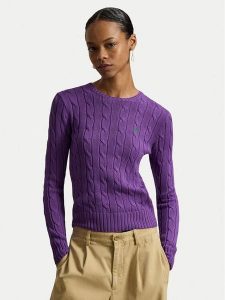 Polo Ralph Lauren Sweter 211971869503 Fioletowy Slim Fit. Fioletowe swetry klasyczne Polo Ralph Lauren, m, z bawełny, bez kołnierzyka. Za 591,99 zł.