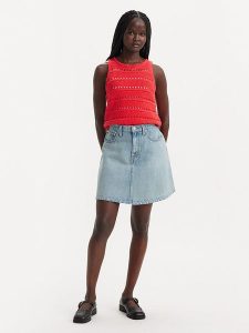 Levi´s Spódnica dżinsowa w kolorze błękitnym rozmiar: W23. Niebieskie spódnice s, z aplikacjami, z bawełny, klasyczne, mini. Za 104,64 zł.