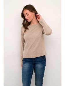 Cream Sweter w kolorze beżowym rozmiar: L. Brązowe swetry oversize Cream, l, bez wzorów, bez ramiączek. Za 87,19 zł.
