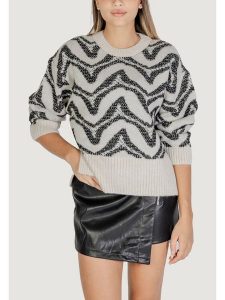 ONLY Sweter Jane 15332157 Beżowy Regular Fit. Brązowe swetry klasyczne ONLY, xl, z syntetyku, bez kołnierzyka. Za 129,99 zł.