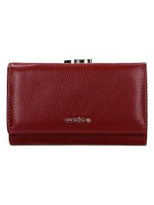 Wojas Skórzany portfel w kolorze czerwonym - 14,5 x 8,5 x 3 cm rozmiar: onesize. Czerwone portfele Wojas, bez wzorów, z materiału. Za 200,60 zł.
