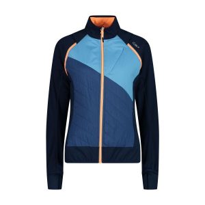 Kurtka trekkingowa damska CMP 30A2276. Niebieskie kurtki CMP, m, bez wzorów, z softshellu, bez kaptura. Za 259,99 zł.