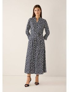 More & More Sukienka w kolorze granatowo-białym rozmiar: 40. Niebieskie sukienki More & More, bez wzorów, z tkaniny, bez kołnierzyka, bez ramiączek, maxi. Za 347,99 zł.