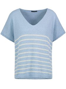 Sublevel Sweter w kolorze błękitnym rozmiar: S/M. Niebieskie swetry oversize Sublevel, m, bez wzorów, bez ramiączek. Za 92,21 zł.