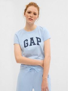 Gap T-Shirt 268820-65 Niebieski Regular Fit. Niebieskie t-shirty GAP, xs, bez wzorów, z bawełny, bez kołnierzyka, bez ramiączek. Za 69,99 zł.