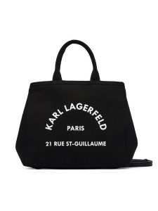 KARL LAGERFELD Torebka B2W50003 Czarny. Czarne kuferki KARL LAGERFELD, bez wzorów, z materiału, bez dodatków. Za 429,99 zł.