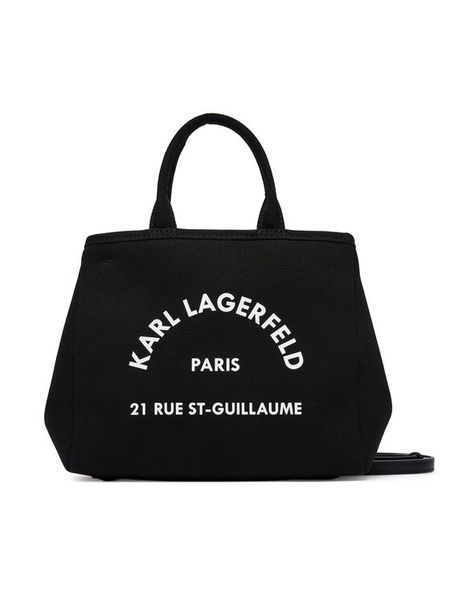 KARL LAGERFELD Torebka B2W50003 Czarny. Czarne kuferki KARL LAGERFELD, bez wzorów, z materiału, bez dodatków. Za 289,99 zł.