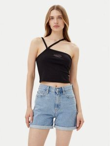 Volcom Top Stonezone B0112503 Czarny Slim Fit. Czarne topy Volcom, m, bez wzorów, z wiskozy, bez kołnierzyka, bez ramiączek. Za 49,99 zł.