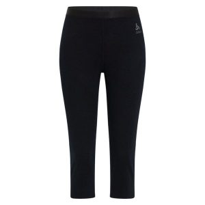 Legginsy termoaktywne damskie Odlo MERINO 200 base layer 3 /4 bottoms. Czarne legginsy ODLO, bez wzorów. Za 342,00 zł.