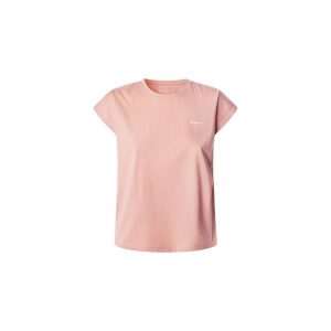 Koszulka damska Pepe Jeans Blooma. Czerwone bluzki Pepe Jeans, bez wzorów, z jeansu, bez kołnierzyka, bez ramiączek. Za 105,50 zł.