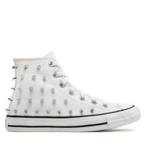 Trampki Converse. Białe trampki Converse, bez wzorów, bez zapięcia. Za 269,99 zł.