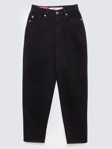 BIG STAR Dżinsy "Silla" - Mom fit - w kolorze czarnym rozmiar: W31/L32. Czarne jeansy Big Star, z aplikacjami. Za 184,46 zł.