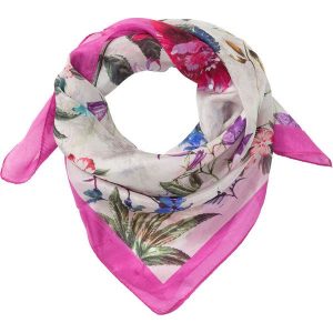 Chusta jedwabna bonprix stary jasnoróżowy-różowo-kolorowy. Apaszki i chusty marki bonprix. Za 44,99 zł.