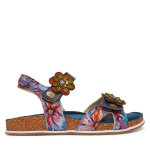 Sandały Laura Vita. Czerwone sandały LAURA VITA, bez wzorów, bez obcasa, na płaskiej podeszwie, bez zapięcia. Za 409,99 zł.