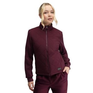 Damska dwustronna pikowana kurtka golfowa Siroko Approach-W Valsain. Czerwone kurtki SIROKO, bez wzorów, bez kaptura. Za 467,00 zł.