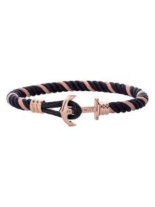 Paul Hewitt Bransoletka w kolorze czarno-jasnoróżowym rozmiar: L. Czarne bransoletki Paul Hewitt, ze stali. Za 96,14 zł.