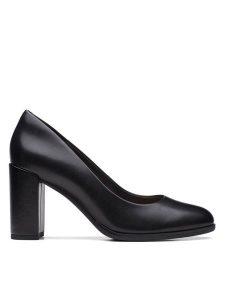 Clarks Czółenka Freva85 26170968 Czarny. Czarne czółenka Clarks, bez wzorów, ze skóry, bez obcasa, bez zapięcia. Za 349,99 zł.