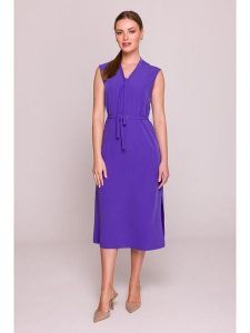 Stylove Sukienka w kolorze fioletowym rozmiar: M. Różowe sukienki Stylove, m, bez wzorów, bez kołnierzyka, bez ramiączek, midi. Za 233,87 zł.