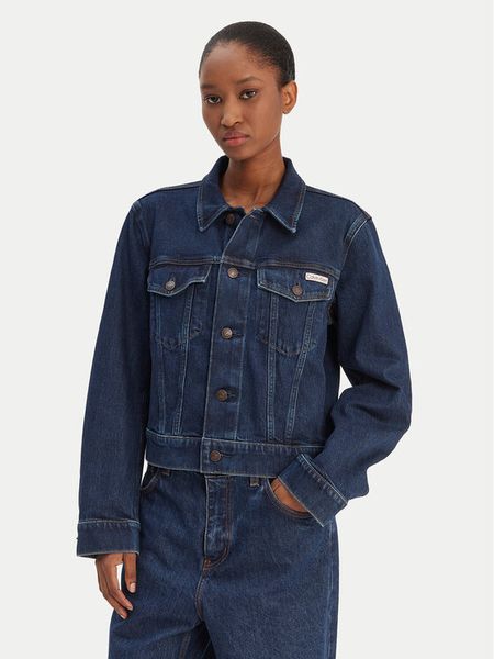 Calvin Klein Jeans Kurtka jeansowa Classic LV047E903G Granatowy Regular Fit. Niebieskie kurtki Calvin Klein Jeans, l, bez wzorów, z bawełny, bez kaptura. Za 529,99 zł.