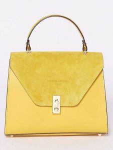 Victor & Hugo Paris Skórzana torebka "Shak" w kolorze żółtym - 23,5 x 20 x 10 cm rozmiar: onesize. Żółte torebki klasyczne Victor & Hugo Paris, bez wzorów, z materiału, przez ramię, bez dodatków. Za 260,99 zł.