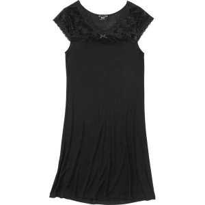 Koszula nocna z wiskozy bonprix czarny. Koszule nocne marki bonprix. Za 29,99 zł.