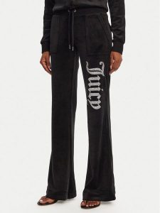 Juicy Couture Spodnie dresowe Layla JCBBJ125806 Czarny Regular Fit. Czarne spodnie dresowe Juicy Couture, m, bez wzorów, z dresówki. Za 309,99 zł.