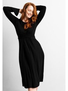 Les Lunes Sukienka "Smillaa" w kolorze czarnym rozmiar: XXS. Czarne sukienki Les Lunes, na imprezę, s, bez wzorów, z wiskozy, klasyczne, bez kołnierzyka, bez ramiączek, midi, rozkloszowane. Za 208,99 zł.