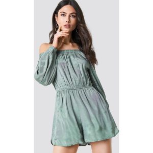 NA-KD Boho Kombinezon z odkrytymi ramionami - Green. Kombinezony marki NA-KD Boho. W wyprzedaży za 27,88 zł.