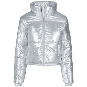Damska kurtka Urban Classic Metalic Gt Parka. Szare kurtki Urban Classics, na zimę, l, bez wzorów, bez kaptura. W wyprzedaży za 282,50 zł.