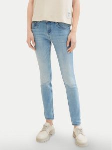 Tom Tailor Jeansy 1041013 Niebieski Tapered Fit. Niebieskie jeansy Tom Tailor, bez wzorów, z bawełny. Za 229,99 zł.