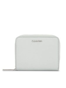 Calvin Klein Portfel Ck Must K60K611937 Szary. Szare portfele Calvin Klein, bez wzorów, ze skóry. Za 199,99 zł.