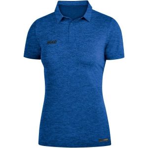 Damska koszulka polo Jako Premium Basic. Niebieskie bluzki JAKO, bez wzorów, sportowe, bez kołnierzyka, bez ramiączek. Za 262,50 zł.