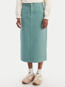 Quiksilver Spódnica jeansowa Mason EQWWK03027 Turkusowy Regular Fit. Niebieskie spódnice Quiksilver, xl, bez wzorów, z bawełny. Za 269,99 zł.