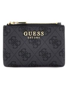 Guess Etui w kolorze antracytowym na karty - 11 x 7,5 x 1 cm rozmiar: onesize. Czarne portfele Guess, z aplikacjami. Za 119,95 zł.