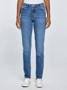 BIG STAR Dżinsy - Slim fit - w kolorze niebieskim rozmiar: W38/L30. Niebieskie jeansy Big Star, z aplikacjami, z podwyższonym stanem. Za 179,99 zł.