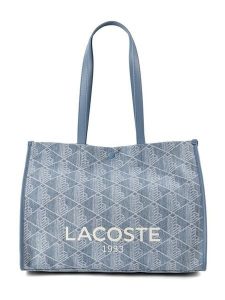 Lacoste Torebka NU5311HK Niebieski. Niebieskie shopper bag Lacoste, bez wzorów, z materiału, bez dodatków. Za 771,99 zł.