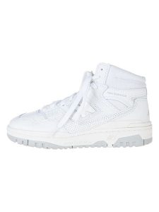 New Balance Skórzane sneakersy "650R" w kolorze białym rozmiar: 40,5. Białe trampki New Balance, bez wzorów, za kostkę, bez zapięcia. Za 246,53 zł.
