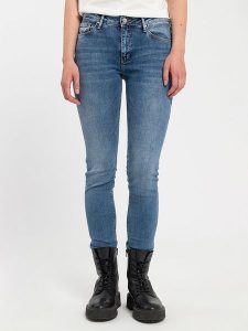 Cross Jeans Dżinsy - Skinny fit - w kolorze niebieskim rozmiar: W26/L32. Niebieskie jeansy Cross Jeans, z aplikacjami, z jeansu. Za 122,96 zł.