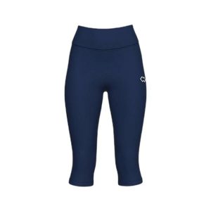 Damskie legginsy 3/4 Errea Essential SS26 017. Niebieskie legginsy ERREA, bez wzorów, z bawełny, z podwyższonym stanem. Za 96,00 zł.