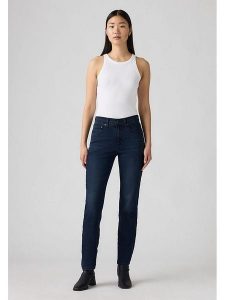 Levi's Dżinsy "724" - Regular fit - w kolorze granatowym rozmiar: W30/L32. Niebieskie jeansy Levi's®, z aplikacjami, z podwyższonym stanem. Za 278,45 zł.