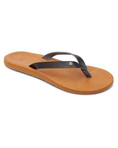 Japonki damskie ROXY Jyll III. Czarne klapki Roxy, bez wzorów, z gumy, bez obcasa. Za 94,99 zł.