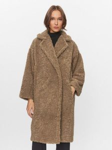 Deha Kożuch D93551 Brązowy Regular Fit. Brązowe płaszcze Deha, m, bez wzorów, z syntetyku, bez kaptura. Za 719,99 zł.