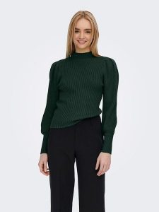 ONLY Sweter w kolorze ciemnozielonym rozmiar: L. Zielone swetry oversize ONLY, l, bez wzorów, bez ramiączek. Za 83,42 zł.