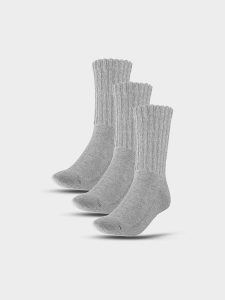 4F Skarpetki casual za kostkę (3-pack) damskie - szare 39-42. Szare skarpetki 4f, bez wzorów, z bawełny. W wyprzedaży za 39,99 zł.